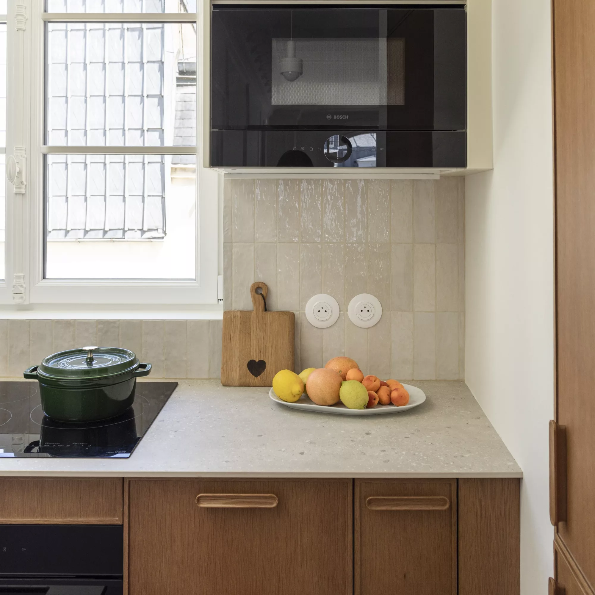 cuisine beige et bois