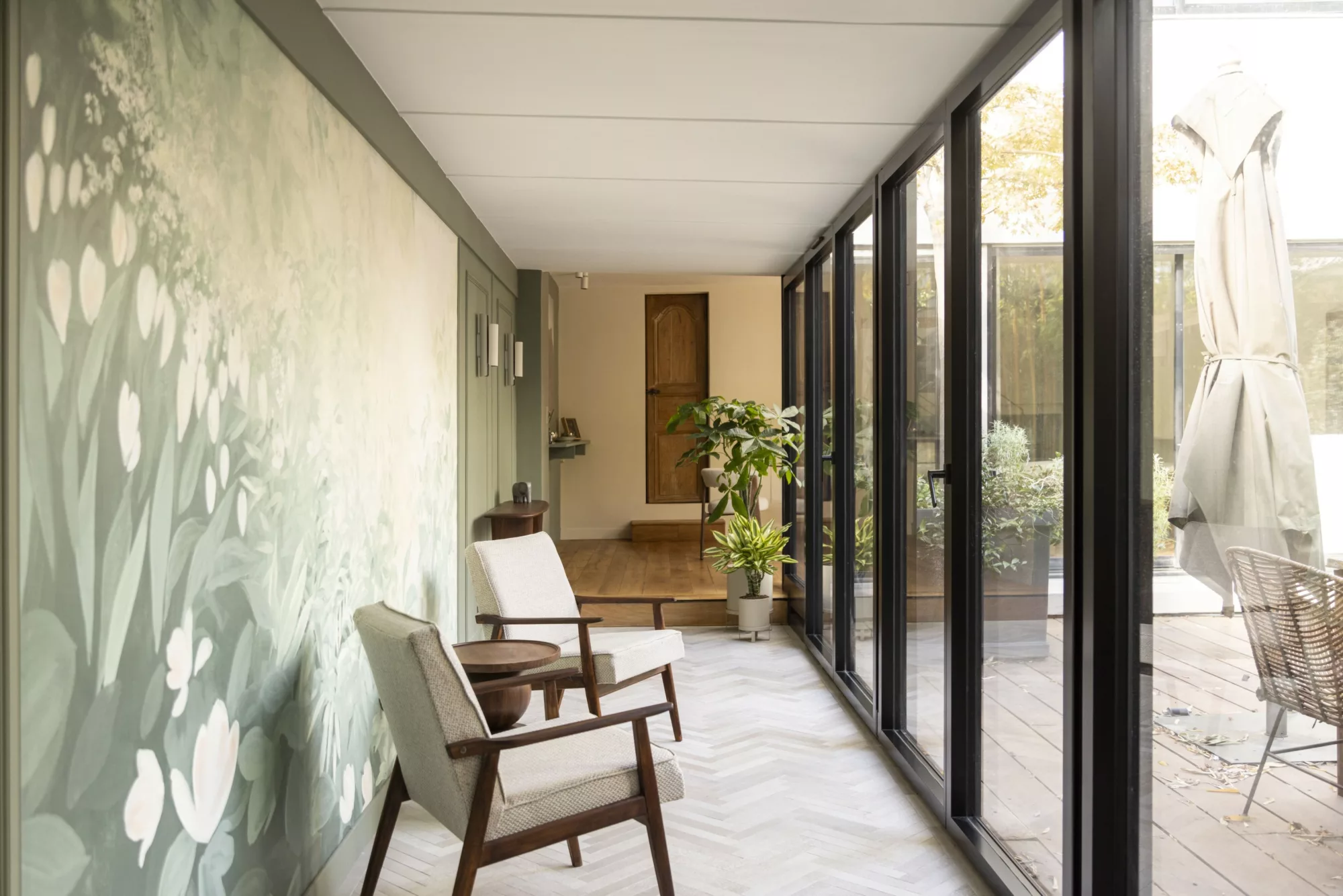 Couloir jardin hiver