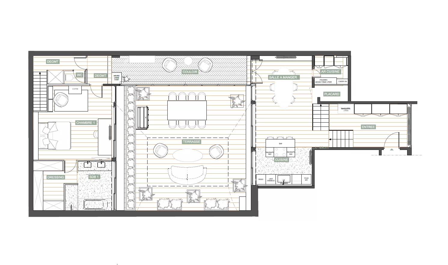 Plan appartement rdc boulogne